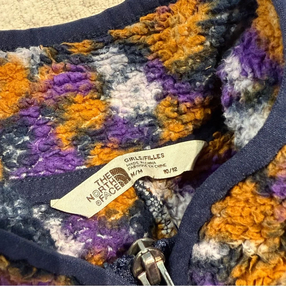 The North Face Fleece Jacket - Multicolor Floral kids medium 10/12 - Picture 2 of 5